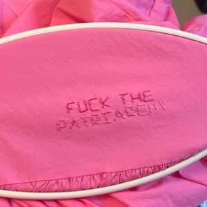 F*ck the Patriarchy Upcycled Cotton Smock Tiered Dress